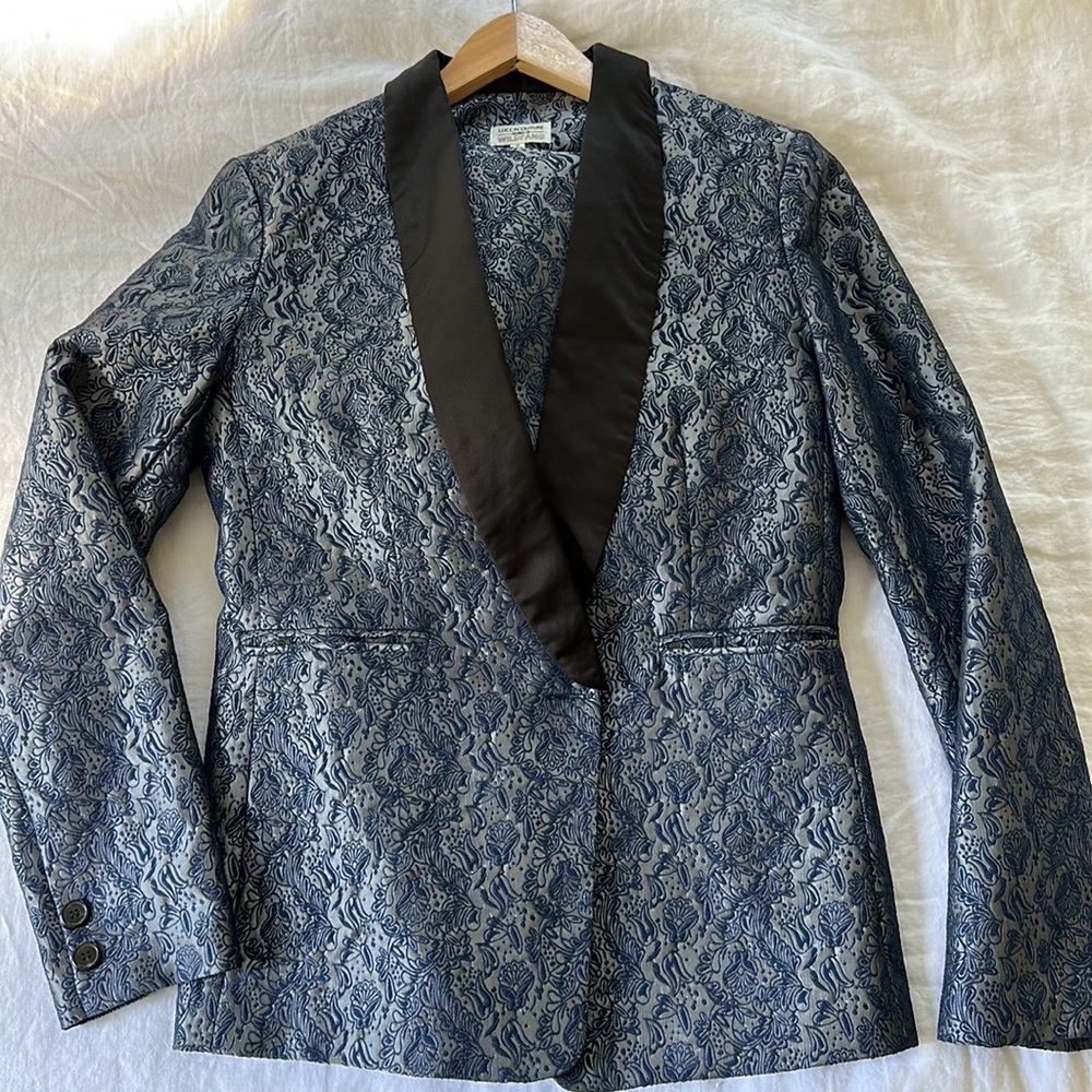 Wildfang metallic paisley suit (blazer M, pants L)